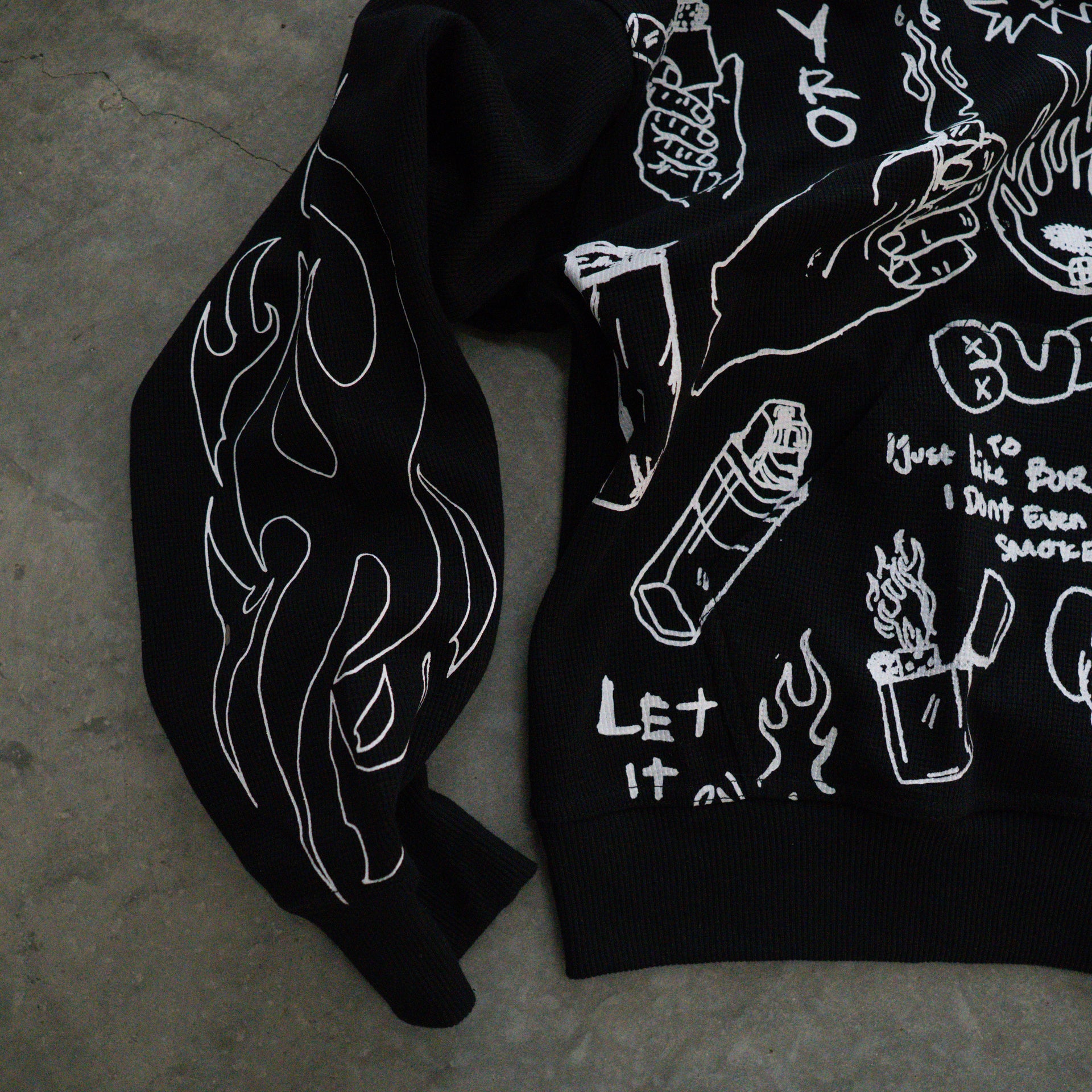 Black Thermal Pyro Zip Up