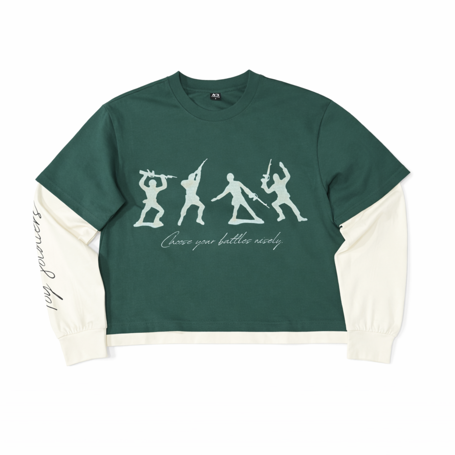 Toy Soldiers Green Cropped Tee