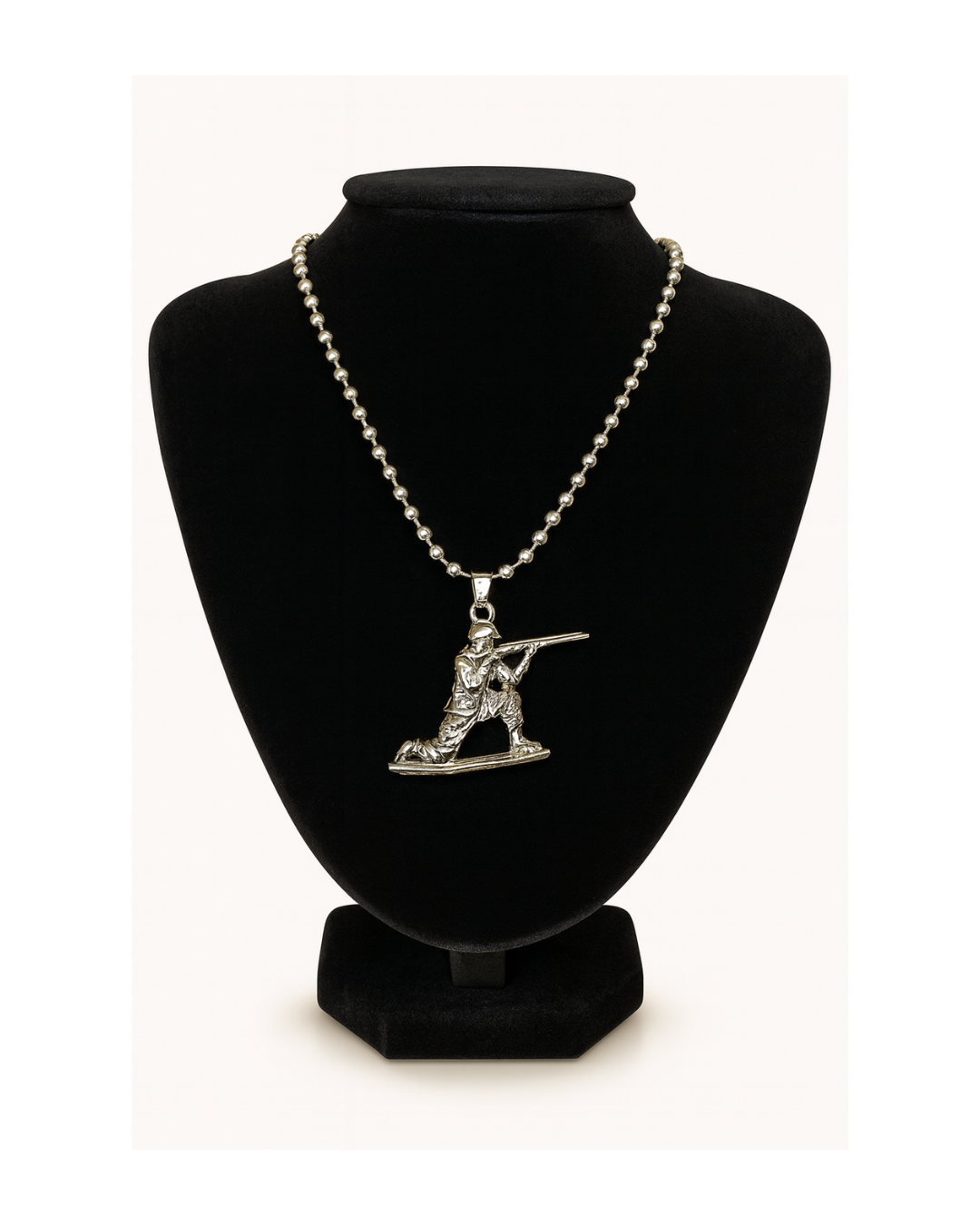 Toy Soldiers Necklace - Silver Rifle